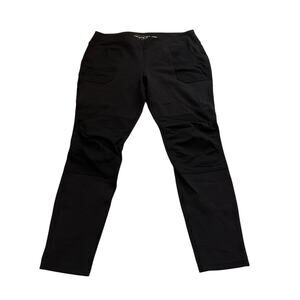 Carhartt Womens XL Tall Black Double Knee Fitted Pull on Pants Workwear Classic